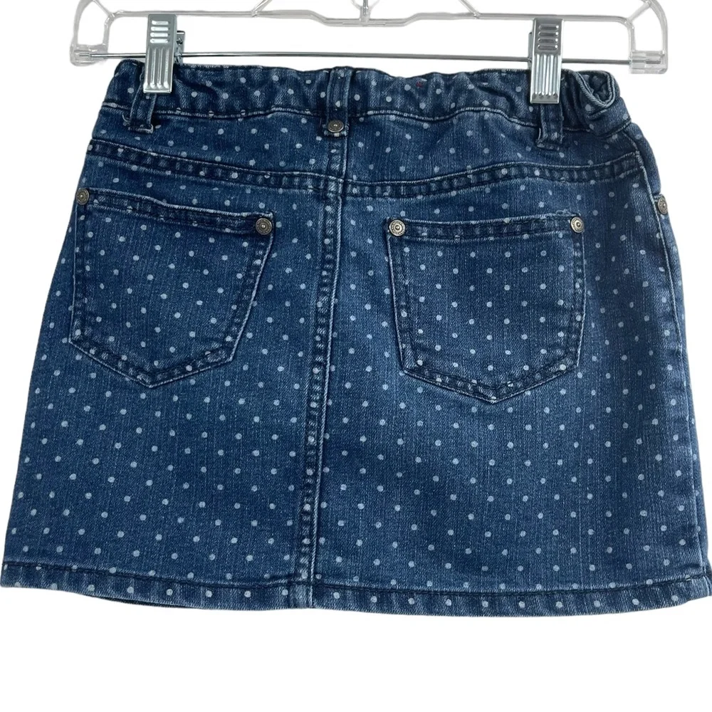 Arizona Jeans Polka Dot Denim Jean Skirt Size 10 Reg